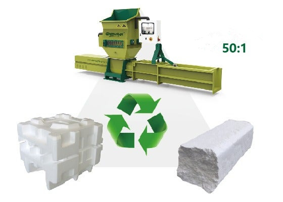 eps compactación reciclaje por máquina greenmax