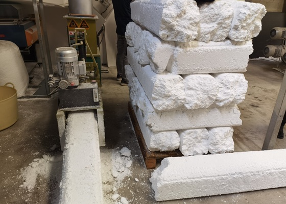 Bloques compactados de espuma de corcho blanco