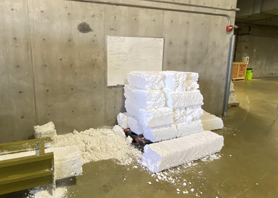 Bloques compactados de espuma EPS