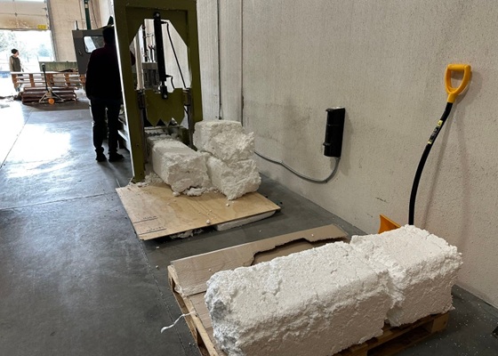 bloques de corcho blanco compactados