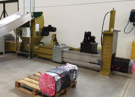 compactadora de espuma PE