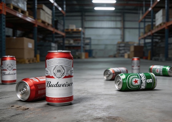 Latas de cerveza caducadas