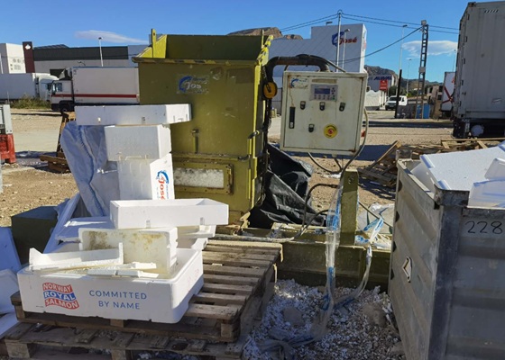 máquina utilizada por comerciantes de pescado