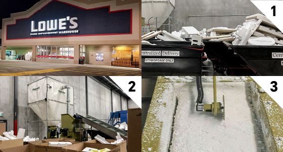 reciclaje de corcho blanco de Lowe’s