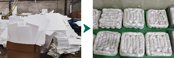 Reciclaje de poliestireno por fusión térmica