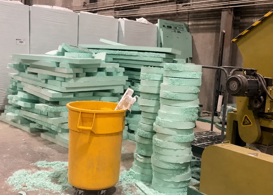 recortes de poliestireno extruido