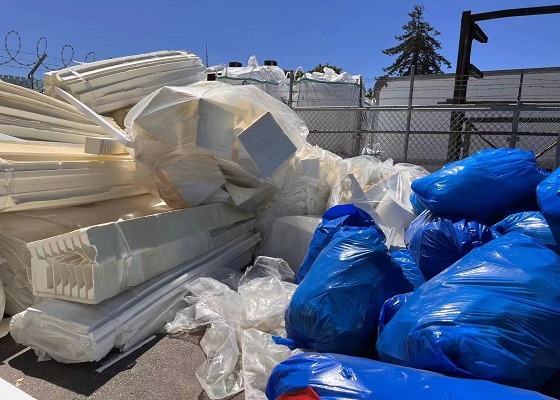 Residuos urbanos de embalaje EPS