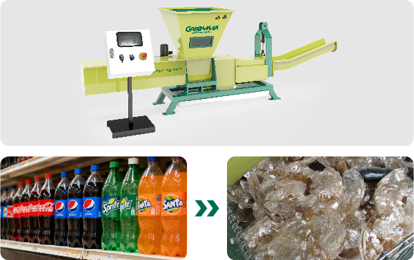 Separación y vaciado de líquidos de las botellas